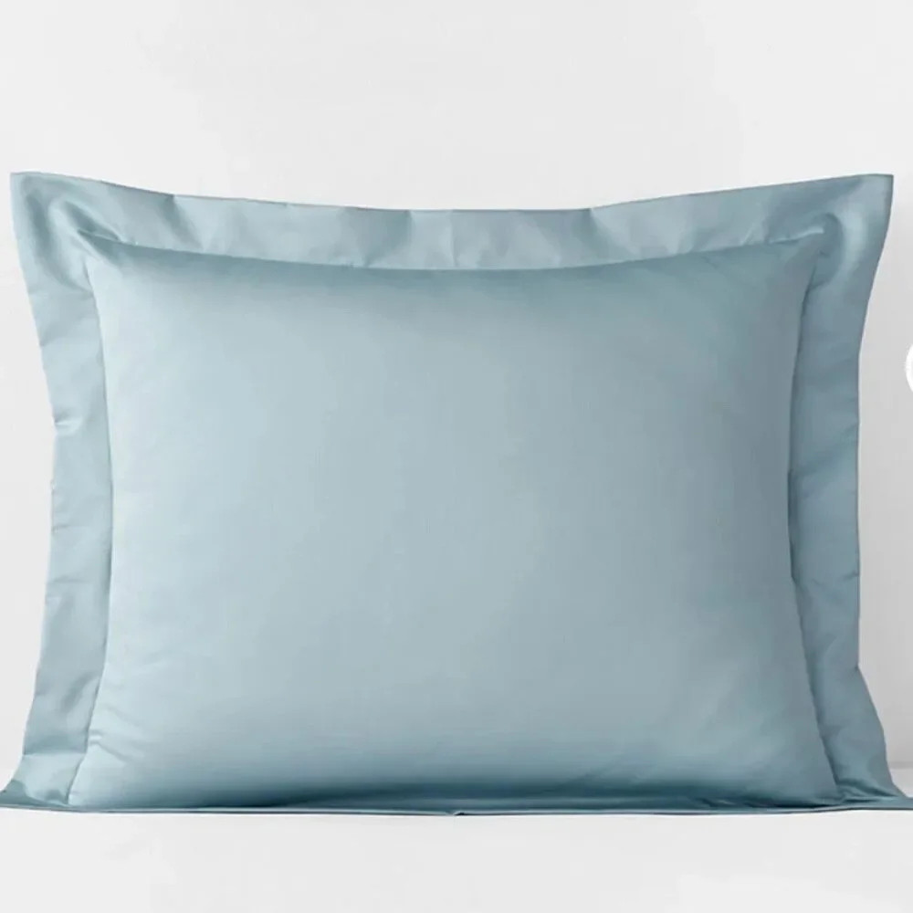Company Store Legends Hotel Supima Sateen Wrinkle-Free Cloud Blue Sham NWT King